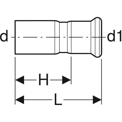 Муфта редукційна d=108x76,1 Geberit Mapress (22346) 22346 фото
