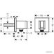 Тримач для душу Fixfit Porter Square HANSGROHE, хром (26486000) 26486000 фото 2