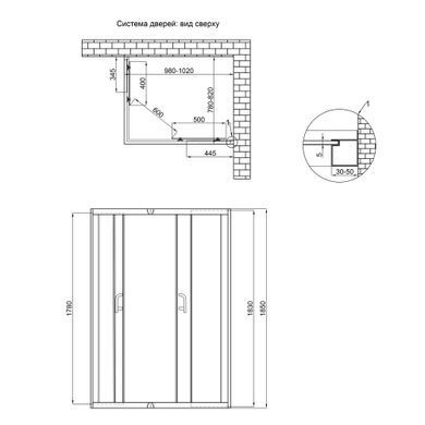 Душевая кабина Wawel SC100x80.SAT.LOW.FR прямоугольная, для низкой. поддона, высота 185 см, стекло Frost 5 мм, без поддона Lidz (LWASC10080SATLOWFR2) LWASC10080SATLOWFR2 фото