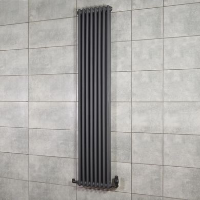 Дизайн-радиатор Calidum 2-8 380х1800 вертикальный (черный муар)(02-254004-3818) 02-254004-3818 фото