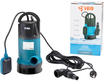 Дренажний насос IBO IP 750, 12.6 м&sup3;/год, 8 м, 0.75 кВт, з поплавковим вимикачем (IP 750) IP 750 фото