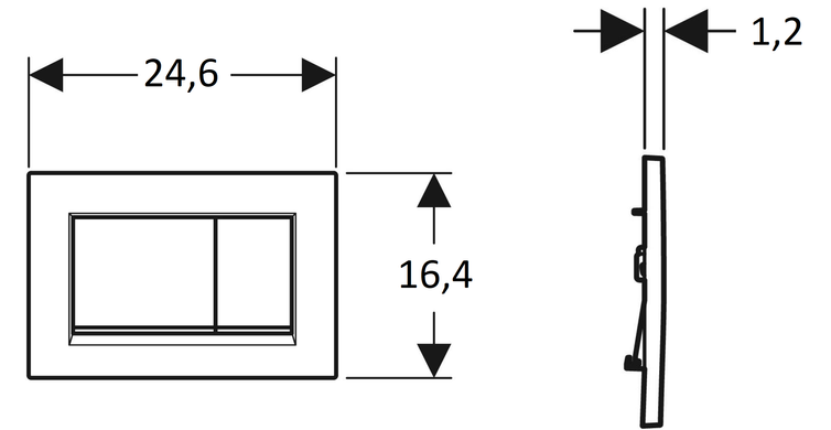 Сливная клавиша Geberit Sigma20, двойной смыв (115.883.JT.1) 115.883.JT.1 фото