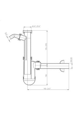 Сифон для мийок DN32х5/4" HL Hutterer & Lechner HL132.1/30 HL132.1/30 фото