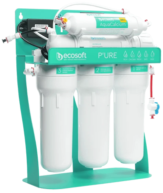 Фільтр зворотного осмосу Ecosoft P&rsquo;URE AquaCalcium Mint з помпою на станині (MO675PSMACECO) MO675PSMACECO фото