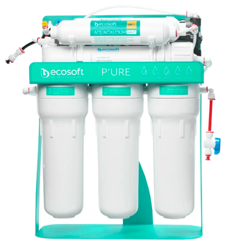 Фільтр зворотного осмосу Ecosoft P&rsquo;URE AquaCalcium Mint з помпою на станині (MO675PSMACECO) MO675PSMACECO фото