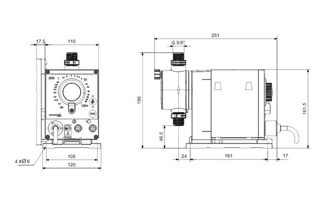 Дозуючий насос Grundfos DDE 6-10 B-PP/V/C-X (97720910) 97720910 фото