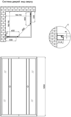 Душова кабіна Wawel SC80x80.SAT.LOW.GR квадратна, для низьк. піддону, висота 185 см, скло тон. 4 мм, без піддону Lidz (LWASC8080SATLOWGR2) LWASC8080SATLOWGR2 фото