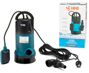 Дренажний насос IBO IP 900, 14.1 м&sup3;/год, 9 м, 0.9 кВт, з поплавковим вимикачем (IP900) IP900 фото