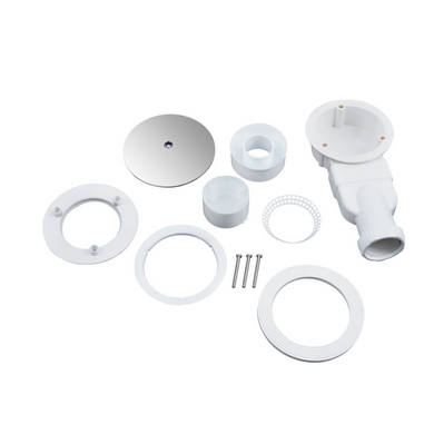 QT Душевой поддон TERN 301812C, прямоугольный, 100x80x12, акриловый + ножки, диаметр слива 90 мм + сифон с гидрозатвором хром (TERN301812C) TERN301812C фото
