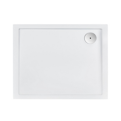 QT Душевой поддон TERN 301812C, прямоугольный, 100x80x12, акриловый + ножки, диаметр слива 90 мм + сифон с гидрозатвором хром (TERN301812C) TERN301812C фото