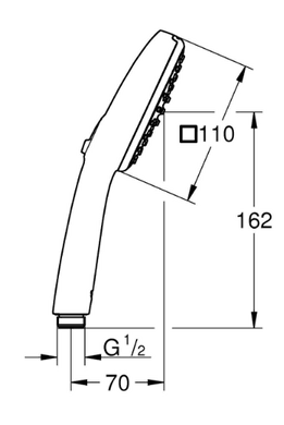 Grohe Tempesta Cube 110 Ручний душ, 2 режими струменю, хром (26746003) 26746003 фото