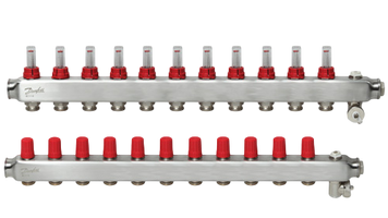 Коллектор SSM 11+11 Danfoss, с водомером (088U0761) 088U0761 фото