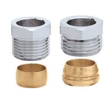 Компрессионные фитинги двухконусных 1/2" x 15 CALEFFI (441415) 441415 фото