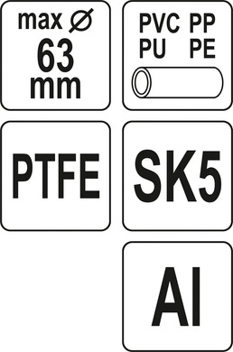Труборіз для ПВХ труб до &Oslash;63 мм YATO, алюмінієвий корпус, ручка ABS+TPR (YT-22273) YT-22273 фото