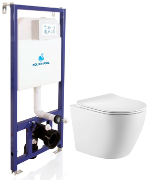 Комплект инсталляции Koller Pool Dune 1200SL 2 в 1: с унитазом Qtap Robin Ultra Quiet (KP-112-001+QT13332381AW) KP-112-001+QT13332381AW фото