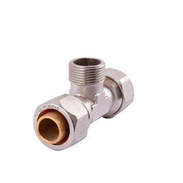 Трійник 20x1/2x20 General Fittings, з зовнішньою різьбою (гайка) (5E0011N042020A) 5E0011N042020A фото