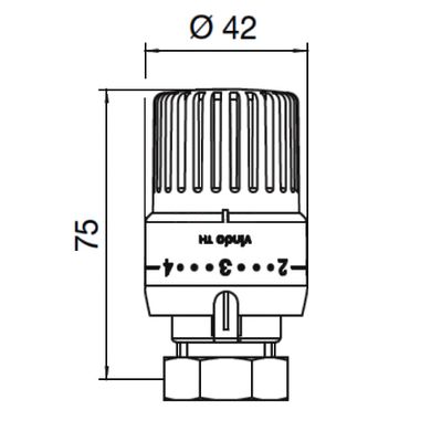 Термостат OVENTROP vindo TH (M 30 x 1,5), рідин. сприйн. елемент (1013066) 1013066 фото