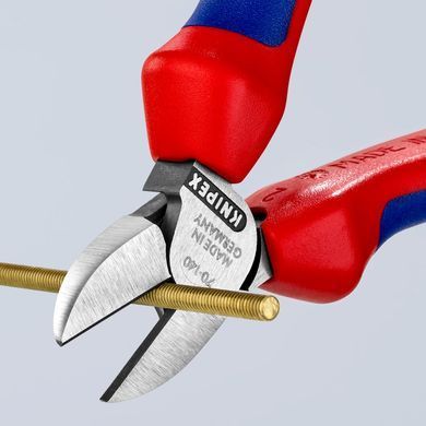 Кусачки &Oslash; 4 мм, 140 мм, боковые, фосфатированные KNIPEX (70 02 140) 70 02 140 фото