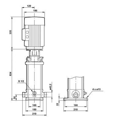Свердловинний насос CRN 3-36 X-P-G-V-HQQV 3x380-415 DV, вертикальний Grundfos (98621292) 98621292 фото