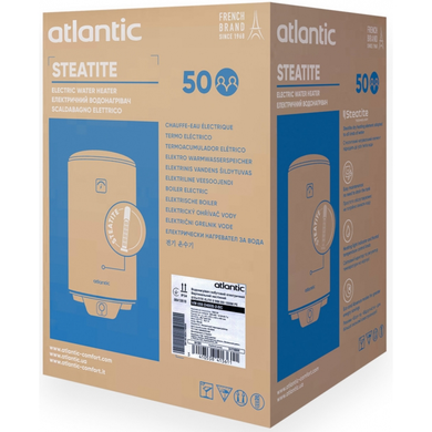 Бойлер електричний 50 л 1500Вт Atlantic Steatite Elite VM D400S-2-BC(841361) 841361 фото