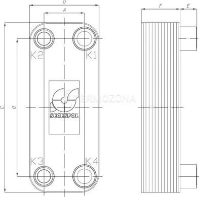 Теплообменник RB47-30H Hexonic (Secespol) (0227-0247) 0227-0247 фото