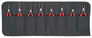 Набір щипців, для стопорних кілець, в чохлі - сумці KNIPEX, 8 шт (00 19 58 V02) 00 19 58 V02 фото
