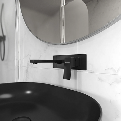 Смеситель для умывальника встроенный CUBE Black Matt 1104370605, Черный (1104370605 (CU0150MB)) 1104370605 (CU0150MB) фото