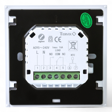 Термостат Tervix Pro Line з ZigBee управлінням, для газового/електричного котла (117331) 117331 фото