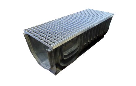Комплект Gidrolica: ЛВ 30.38.39,6 лоток пластиковий посилений з гратами сталевий, клас А 0037382 фото