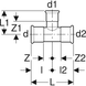 Трійник редукційний d=54x42x54 Geberit Mapress (31226) 31226 фото 3