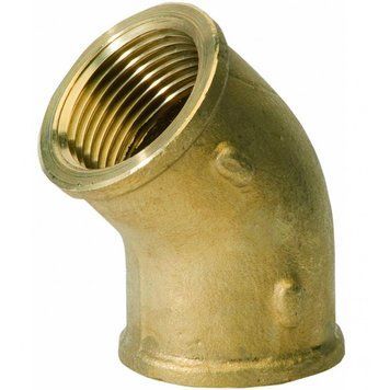 Коліно 45&deg; 1/2" ВВ General Fittings латунь (2700K4H040400H) 2700K4H040400H фото