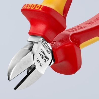 Кусачки &Oslash; 4 мм, 140 мм, боковые, фосфатированные KNIPEX (70 06 140) 70 06 140 фото