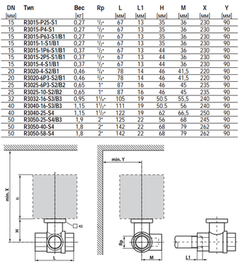 Регулирующий трехходовой клапан Belimo R3032-16-B3 R3032-16-B3 фото