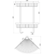 Полиця у ванну Topaz Чорний (TKB-4115-2-BL) TKB-4115-2-BL фото 3