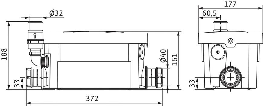 Насосная установка Wilo HiDrainlift 3-24 (4191678) 4191678 фото