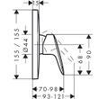 Змішувач для душу Hansgrohe Logis, Хром (71605000)