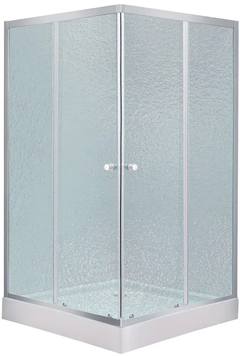 Lidz Душова кабіна WAWEL SC80x80.SAT.LOW.FR, скло Frost 4мм + Душовий піддон MAZUR ST80x80x16 (LWASC8080SATLOWFR2SET) LWASC8080SATLOWFR2SET фото
