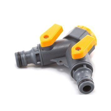 Кран шаровий 1/2"-3/4" на 2 виходи, з внутршньою різьбою Presto-PS (5002) 5002 фото