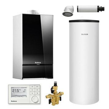 Пакетна пропозиція 24 кВт, LOGAPAK: GB172i-24 / SM200/5W / SG160S / AS1 / RC300 / AZB 916 Buderus, 1-контурний, настінний (1721701011) 1721701011 фото