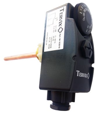 Термостат погружний Tervix ProLine, 0-90С поверхнева регуляція, G1/2", гільза 100мм 102010 фото