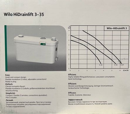 Насосна установка Wilo HiDrainlift 3-35 (4191679) 4191679 фото