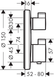 Термостат с запорным/переключающим вентилем HANSGROHE ECOSTAT S (15758000) 15758000 фото 4