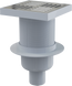 Трап AlcaPlast DN 50, решітка 150 &times; 150 мм, вертикальне відвідведення, мокрий затвор, для внутрішніх приміщень (APV6411) APV6411 фото 1