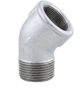 Коліно оцинковане 45&deg; ВЗ 2" (кор.10 шт.) GEBO (121-8V) 121-8V фото