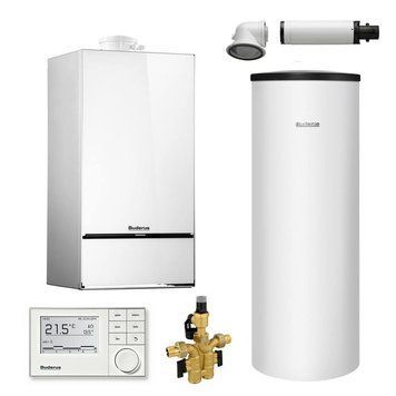 Пакетна пропозиція 24 кВт, LOGAPAK: GB172iW-24 / SM200/5W / SG160S / AS1 / RC300 / AZB 916 Buderus, 2-контурний, настінний (1721702011) 1721702011 фото