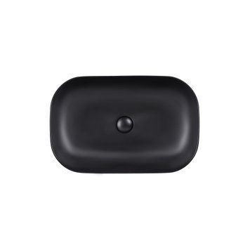 Раковина-чаша Qtap Robin 610х400х145 Matt black з донним клапаном Чорний (QT132143PMBMB) QT132143PMBMB фото