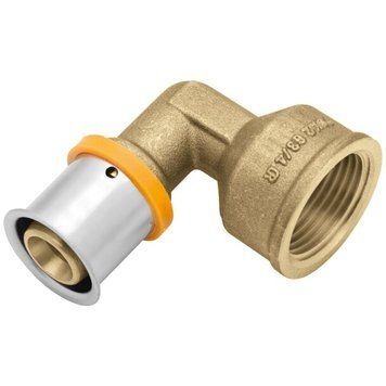 Кутник 26x3 G3/4" KAN-Therm Press з прес-кільцем, з внутрішньою різьбою (латунь) (1009069018) 1009069018 фото