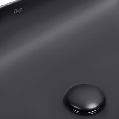 Раковина-чаша Qtap Robin 610х400х145 Matt black с донным клапаном Чёрный (QT132143PMBMB) QT132143PMBMB фото