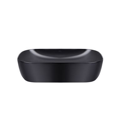 Раковина-чаша Qtap Robin 610х400х145 Matt black с донным клапаном Чёрный (QT132143PMBMB) QT132143PMBMB фото