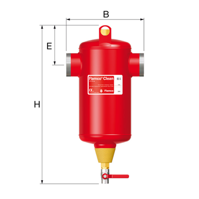 Сепаратор грязи FLAMCO Clean 125 S (под приварку), DN125, емкость 59 л, 10 бар, 120 &deg;C (28122) 28122 фото